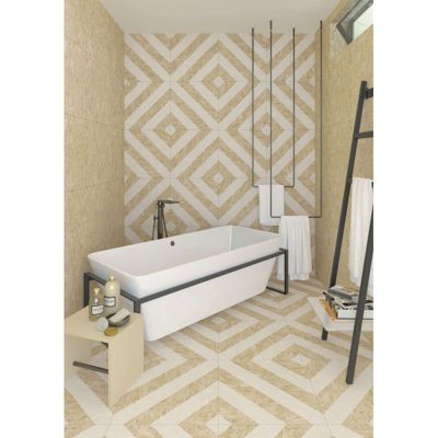 Carrelage sol / mur effet bois OSB 60x60 cm STRAND NATURAL (vendu par boite de 1.05m2)