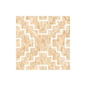 Carrelage sol / mur effet bois OSB motif blanc 60x60 cm SERIAKI STRAND BLANCO (vendu par boite de 1.05m2)