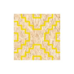 Carrelage sol / mur effet bois OSB motif jaune 60x60 cm SERIAKI STRAND AMARILLO (vendu par boite de 1.05m2)