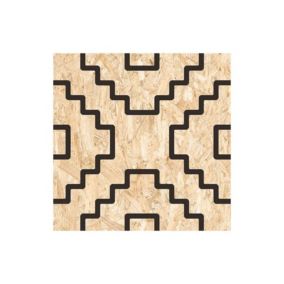 Carrelage sol / mur effet bois OSB motif noir 60x60 cm SERIAKI STRAND NEGRO (vendu par boite de 1.05m2)