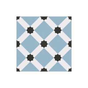 Carrelage sol / mur effet ciment 20x20 cm 1900 PALAU CELESTE (vendu par boite de 1m2)