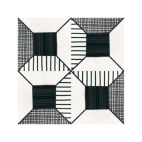 Carrelage sol / mur effet ciment 20x20 cm CAPRICE DECO  BLOCK B&W(vendu par boite de 1m2)