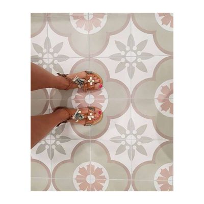 Carrelage sol / mur effet ciment 20x20 cm CAPRICE DECO FLOWER PASTEL