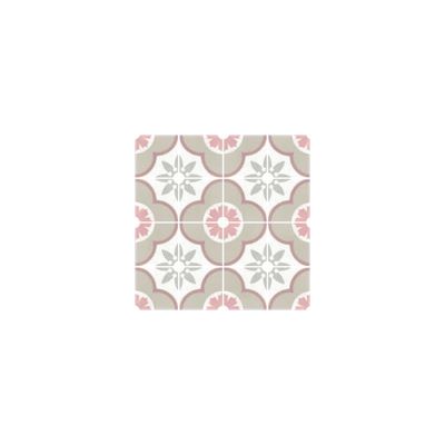 Carrelage sol / mur effet ciment 20x20 cm CAPRICE DECO FLOWER PASTEL