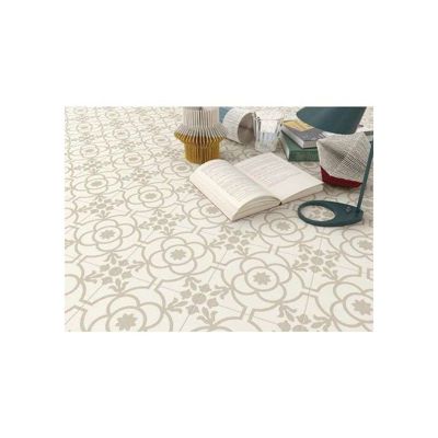 Carrelage sol / mur effet ciment 20x20 cm SVENSKA BLOMKNOPP BONE