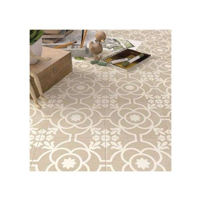 Carrelage sol / mur effet ciment 20x20 cm SVENSKA BLOMKNOPP SIENA