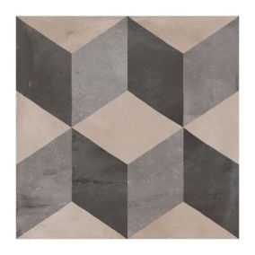 Carrelage sol / mur effet ciment 20x20 cm TERRA CUBO GRIS