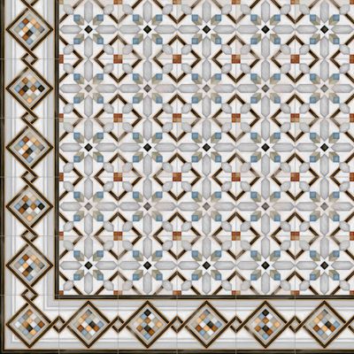 Carrelage sol / mur effet ciment 20x20 cm VODEVIL POMBO 2 BORDURE