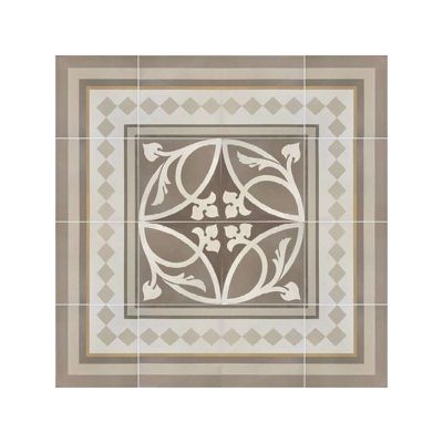 Carrelage sol / mur effet ciment beige 20x20 cm - CAPRICE LOIRE BORDURE