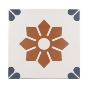 Carrelage sol / mur effet ciment à motif 20x20 cm RIVOLI - FIORE(vendu par boite de 1m2)