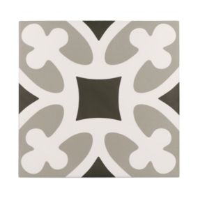 Carrelage sol / mur effet ciment à motif 20x20 cm RIVOLI - VENECIA GRIS(vendu par boite de 1m2)