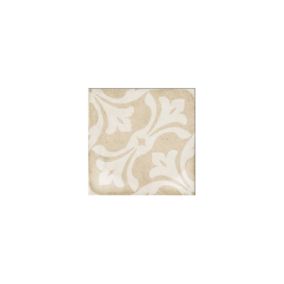 Carrelage sol / mur effet ciment motif coloré 20x20 cm ART NOUVEAU LA RAMBLA BISCUIT(vendu par boite de 1m2)