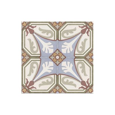 Carrelage sol / mur effet ciment motif coloré 20x20 cm ART NOUVEAU ...
