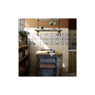 Carrelage sol / mur effet ciment motif coloré 20x20 cm ART NOUVEAU ...