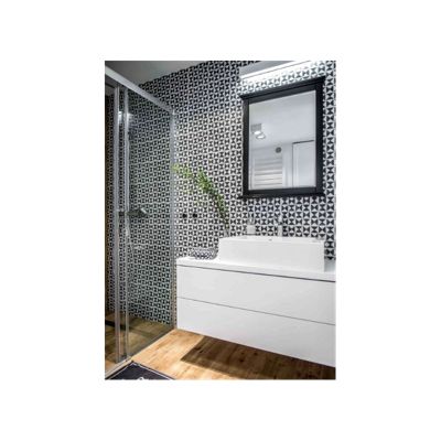 Carrelage sol / mur effet ciment motif feutré 20x20 cm VODEVIL WILDER SOMBRA