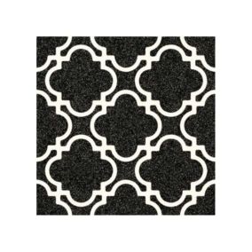 Carrelage sol / mur effet ciment motif fleur 20x20 cm ALAMEDA BULNES GRAFITO