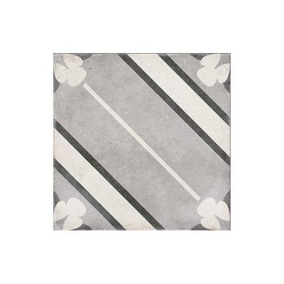 Carrelage sol / mur effet ciment motif gris 20x20 cm ART NOUVEAU INSPIRE GREY