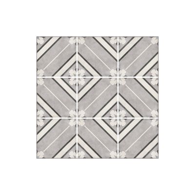 Carrelage sol / mur effet ciment motif gris 20x20 cm ART NOUVEAU INSPIRE GREY