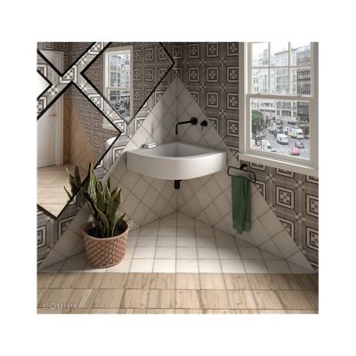 Carrelage sol / mur effet ciment motif gris 20x20 cm ART NOUVEAU INSPIRE GREY