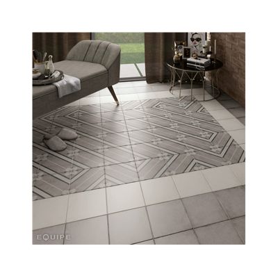 Carrelage sol / mur effet ciment motif gris 20x20 cm ART NOUVEAU INSPIRE GREY