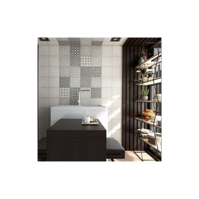 Carrelage sol / mur effet ciment motif patchwork gris 20x20 cm ART NOUVEAU ALAMEDA GREY