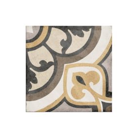 Carrelage sol / mur effet ciment motif rosace 20x20 cm ART NOUVEAU  MAJESTIC COLOUR(vendu par boite de 1m2)