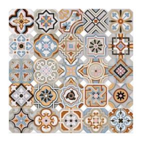 Carrelage sol / mur  effet ciment patchwork 20x20 cm VODEVIL OCTOGONO MUSICHALLS (vendu par boite de 0.96m2)