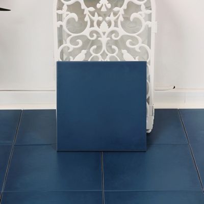 Carrelage sol / mur effet ciment uni bleu 20x20 cm 1900 AZUL