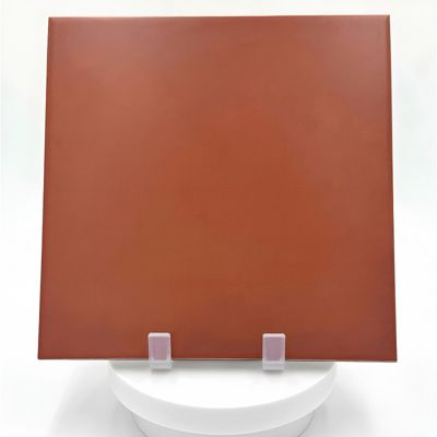 Carrelage sol / mur effet ciment uni rouge terre cuite 20x20 cm 1900 ROJIZO