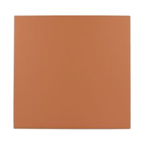 Carrelage sol / mur effet ciment uni terracotta terre cuite 20x20 cm  RIVOLI TERRE 30718(vendu par boite de 1m2)