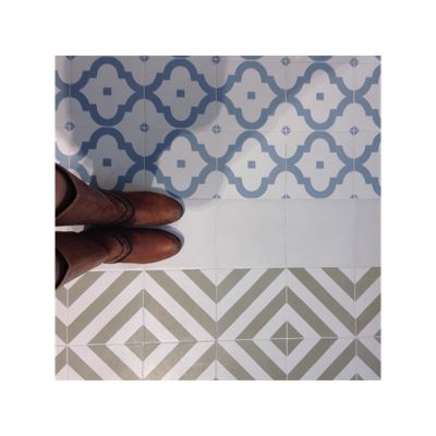 Carrelage sol / mur effet ciment vert 20x20 cm MAORI GOROKA MUSGO