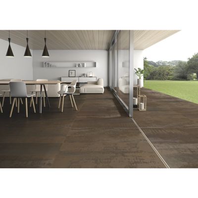 Carrelage sol / mur effet métal cuivre 60x120 cm IONIC COPPER
