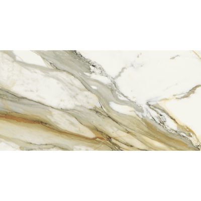 Carrelage sol / mur effet marbre beige et gris 60x120 cm - SCULTOREA calacatta vena antica J401
