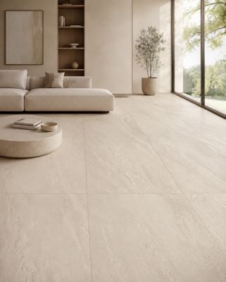 Carrelage sol / mur effet marbre beige OMEGA WARM l.60 x L.120 cm Mat LIMCARO