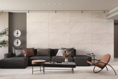 Carrelage sol / mur effet marbre beige OMEGA WARM l.60 x L.120 cm Mat LIMCARO
