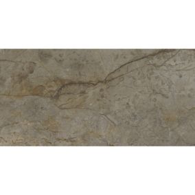 Carrelage sol / mur effet marbre beun et gris 60x120 cm  - SCULTOREA River grey J650