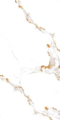 Carrelage sol/mur effet marbre blanc brillant GOLDEN CARRARA L.120 x l.60cm