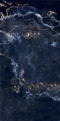 Carrelage sol / mur effet marbre bleu nuit FORTUNA l.60 x L.120 cm Brillant  LIMCARO