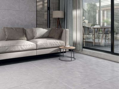 Carrelage sol/mur effet marbre gris brillant Valery Clair Gris l.60 x L.60 cm