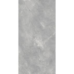 Carrelage sol / mur effet marbre gris PULPIS GREY l.60 x L.120 cm Full Lappato LIMCARO