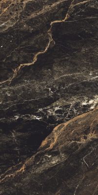 Carrelage sol / mur effet marbre noir LYTHOS BLACK l.60 x L.120 cm Brilliant LIMCARO
