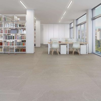 Carrelage sol / mur effet pierre 120x120 cm SEINE R GRIS