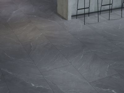 Carrelage sol/mur effet pierre mat LAGOM ANTHRACITE L.120 x l.60cm