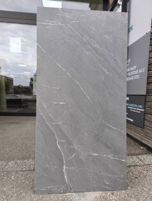 Carrelage sol/mur effet pierre mat LAGOM ANTHRACITE L.120 x l.60cm