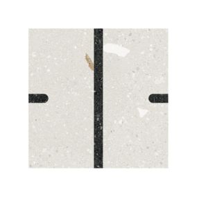 Carrelage sol / mur effet terrazzo 20x20 cm Croccante Cannoli Grafito(vendu par boite de 1m2)