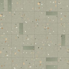 Carrelage sol / mur effet terrazzo 20x20 cm Croccante Eclair Menta - Patchwork (vendu par boite de 1m2)