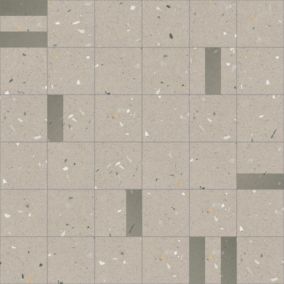 Carrelage sol / mur effet terrazzo 20x20 cm Croccante Eclair Sesamo - Patchwork (vendu par boite de 1m2)