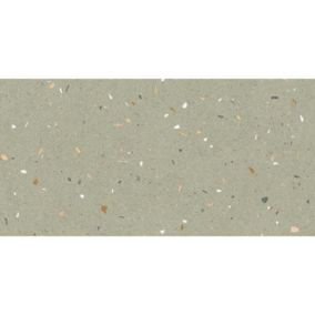 Carrelage sol / mur effet terrazzo 60x120 cm Croccante-R Menta (vendu par boite de 1.44m2)