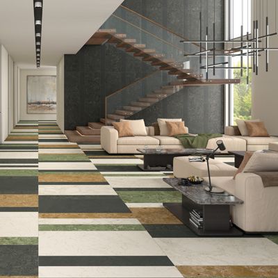Carrelage sol / mur effet terrazzo beige 19,4x120 cm CREAM R BEACH