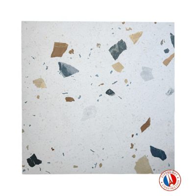 Carrelage sol / mur effet terrazzzo coloré 60x60 cm STRACCIATELLA NACAR